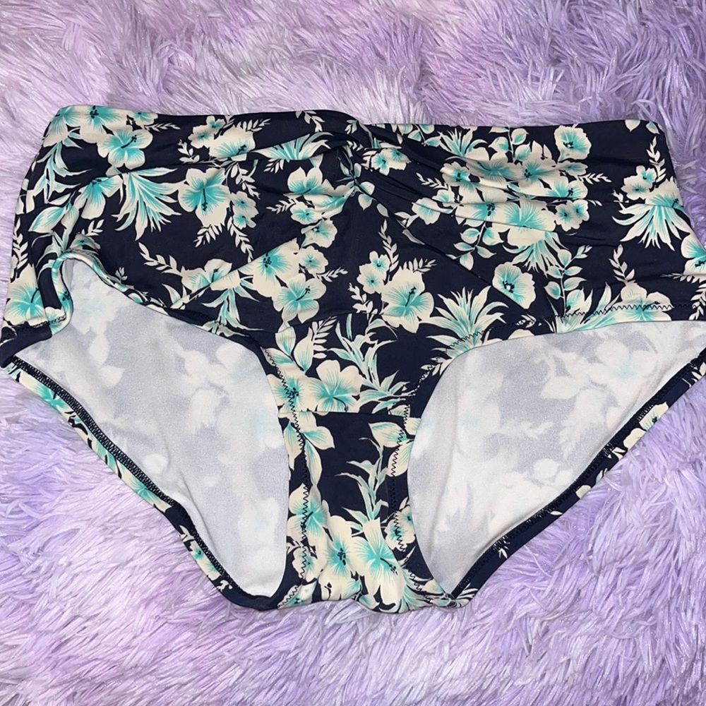 Womens high waisted crossover bikini bottom size medium